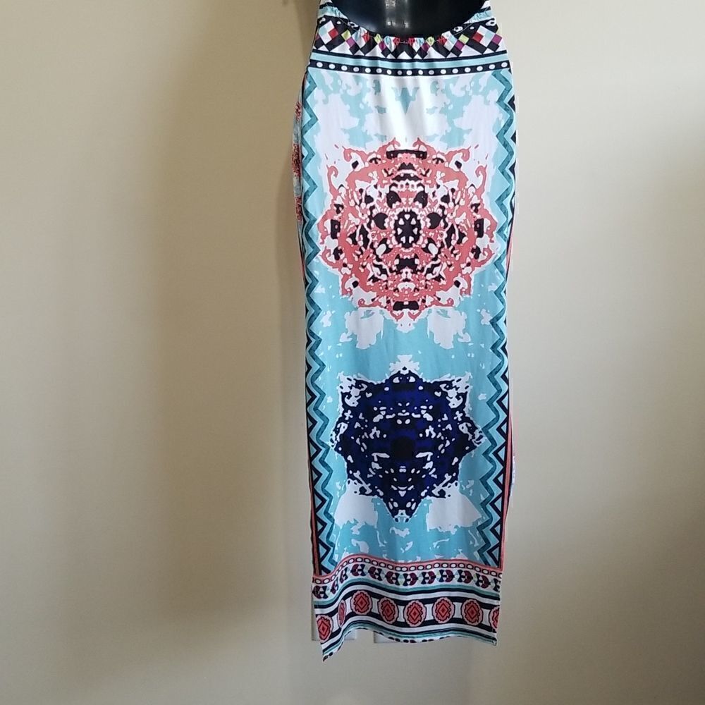 Aztec Print Maxi Dress Sz small - Picture 8 of 9